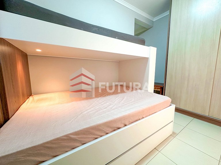 Apartamento 02 dormitórios 120mts da praia;