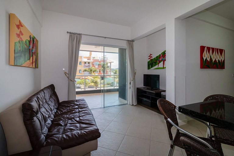 Apartamento 01 dormitórios vista mar - LA215F